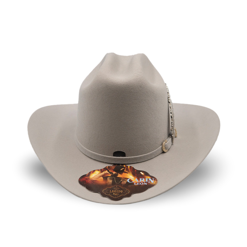 Texana 4X Lana Fina Gris C/Pluma Metálica