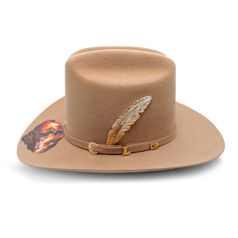 Texana 4X Lana Fina Banana C/Pluma Metálica